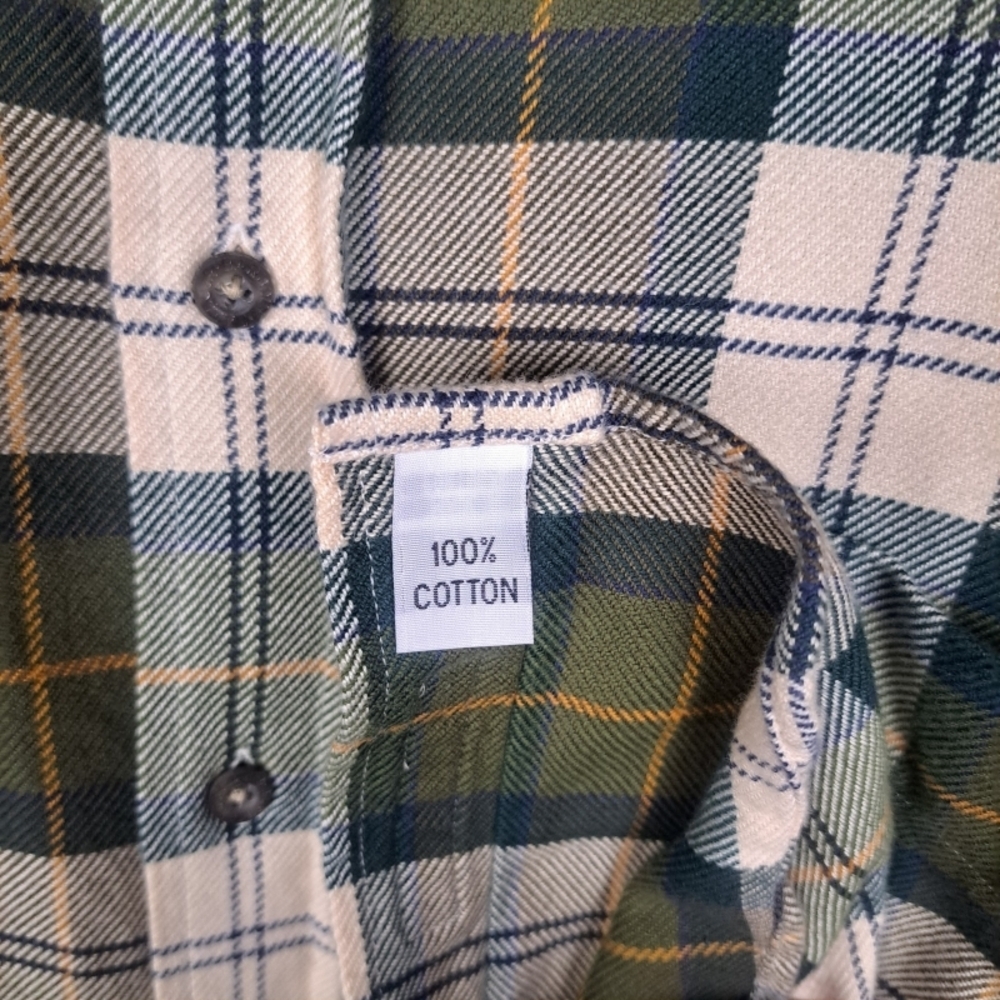 Barbour Tartans Plaid Loose Fit Men's XXL Green Plaid 100% Cotton Hunt Work - Picture 9 of 10